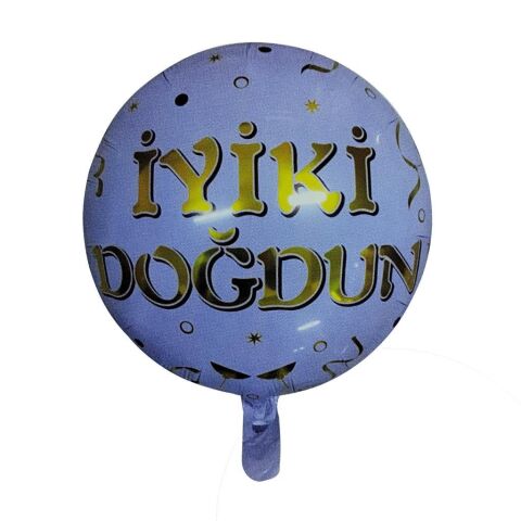 18 İNC YUVARLAK İYİKİ DOĞDUN FOLYO BALON 43*43