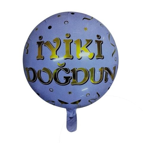 18 İNC YUVARLAK İYİKİ DOĞDUN FOLYO BALON 43*43