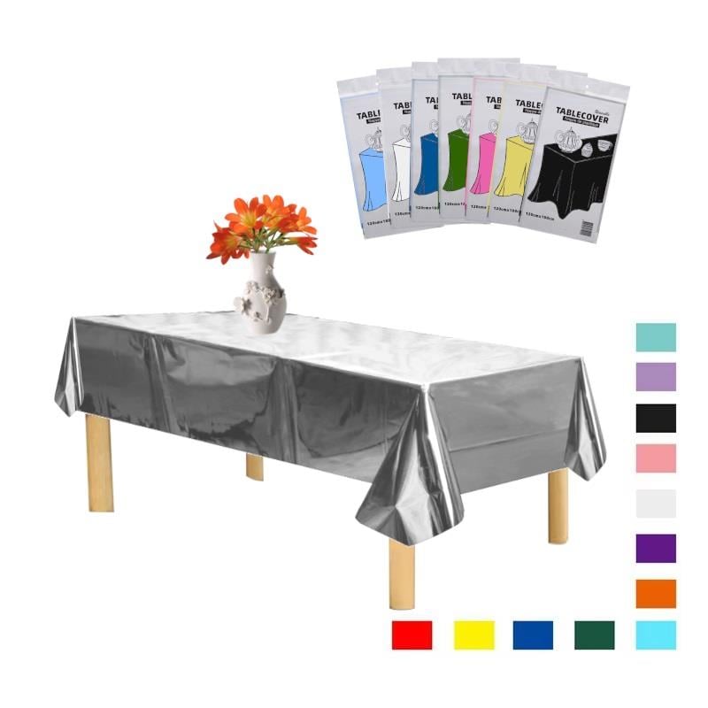 METALİZE GÜMÜŞ MASA ÖRTÜSÜ 120*180cm