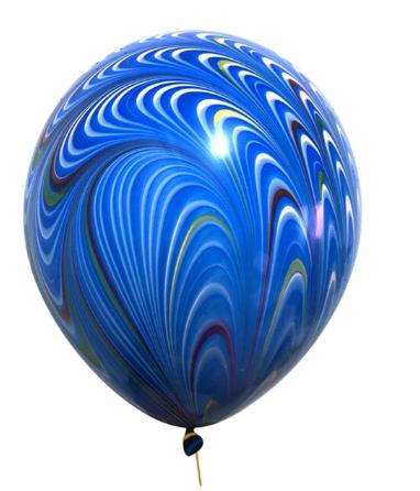 TAVUS KUŞU MAVİ LATEKS BALON