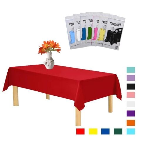 PLASTİK KIRMIZI MASA ÖRTÜSÜ 120*180cm