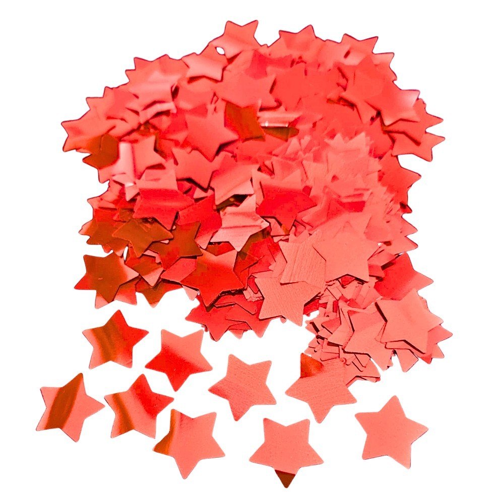 METALİZE BALON İÇİ YILDIZ KIRMIZI PUL