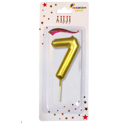 ORTA BOY 7 RAKAM GOLD MUM 10CM PK:24 KL:600