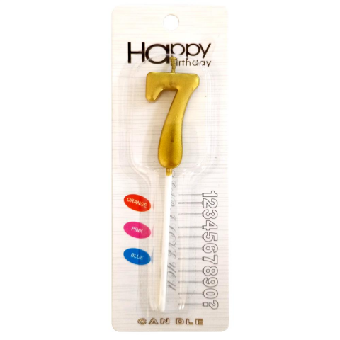 ORTA BOY 7 RAKAM GOLD MUM 10CM PK:24 KL:600