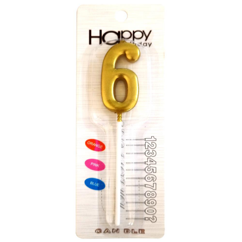 ORTA BOY 6 RAKAM GOLD MUM 10CM PK:24 KL:600