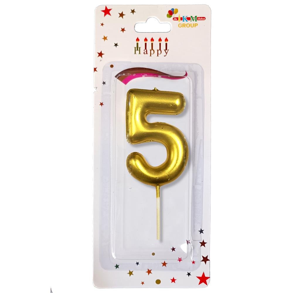 ORTA BOY 5 RAKAM GOLD MUM 10CM PK:24 KL:600