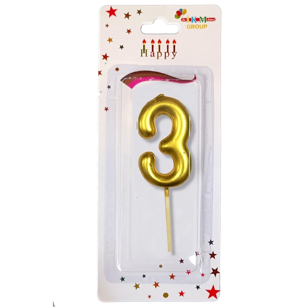 ORTA BOY 3 RAKAM GOLD MUM 10CM PK:12 KL:600