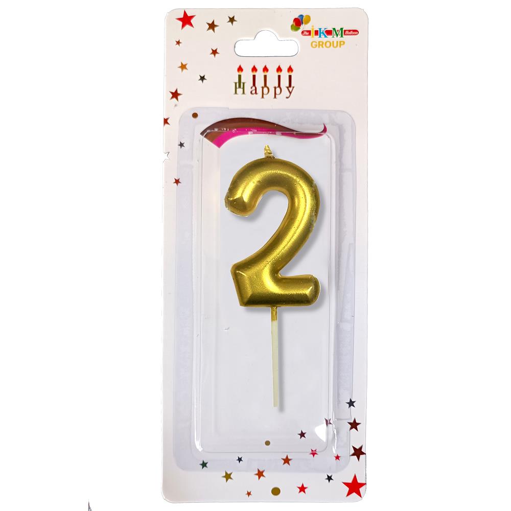 ORTA BOY 2 RAKAM GOLD MUM 10CM PK:12 KL:600