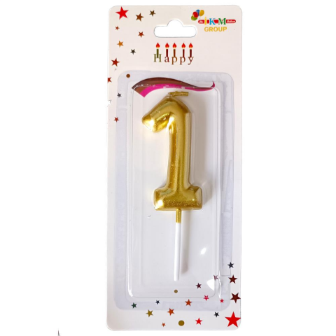ORTA BOY 1 RAKAM GOLD MUM 10CM PK:12 KL:600