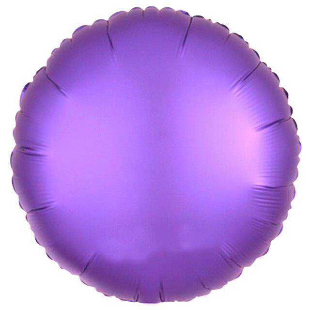 18 İNC YUVARLAK MOR RENK FOLYO BALON 43*43