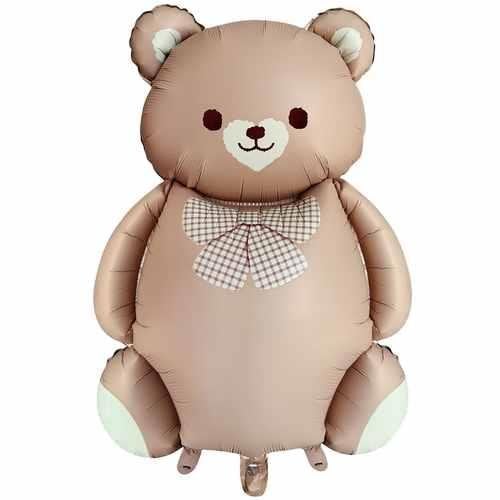 PAPYONLU KARAMEL RENK BÜYÜK AYI FOLYO BALON 56,5*90