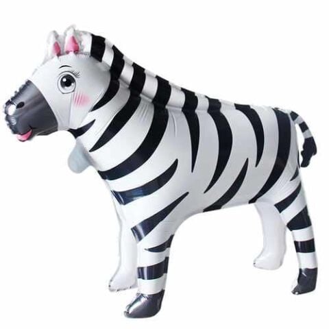 3D AYAKLI ZEBRA FOLYO BALON 63*52
