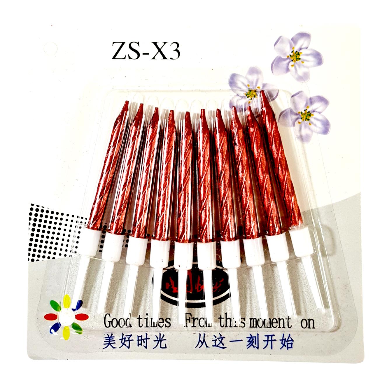 10 LU BURGULU KIRMIZI MUM 7.5CM PK:14 KL:420