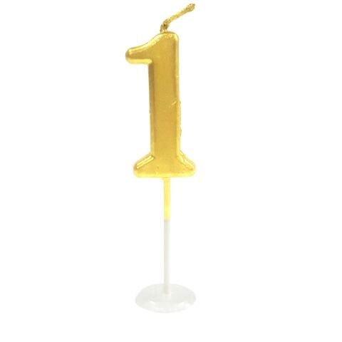 KÜÇÜK BOY 1 RAKAM GOLD MUM 8CM PK:100 KL:1000