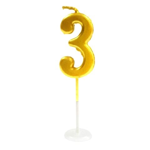 KÜÇÜK BOY 3 RAKAM GOLD MUM 8CM PK:100 KL:1000