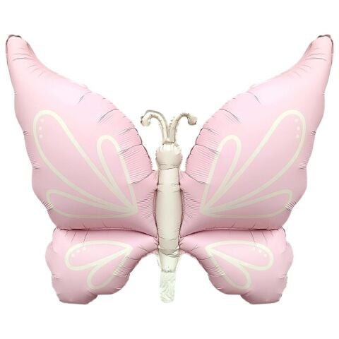 KELEBEK RETRO PEMBE FOLYO BALON 94*73,5