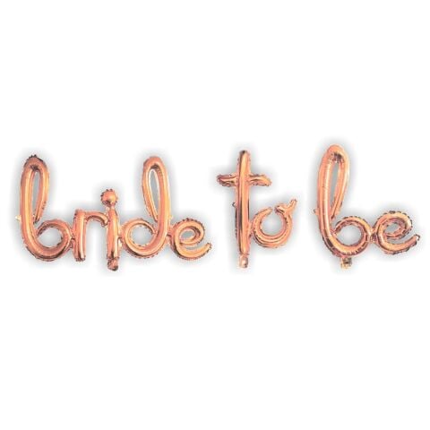 EL YAZILI BRİDE TO BE ROSEGOLD SET BALON