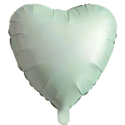 18 İNC KALP RETRO YEŞİL RENK FOLYO BALON