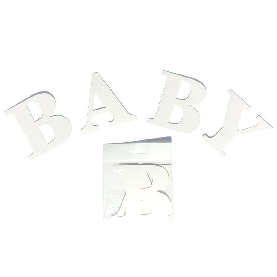 BABY BEYAZ BALON KUTUSU HARFİ