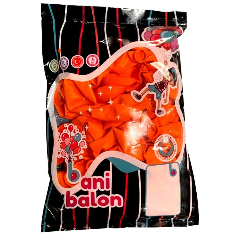 12 BANİ PASTEL BALON TURUNCU 100 LÜ