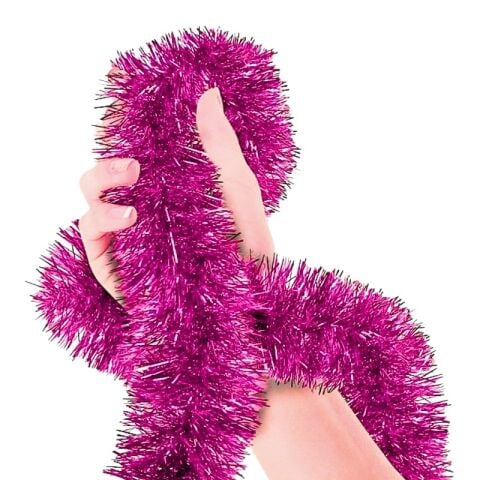 2 MT METALİZE FUŞYA SİM SÜS 6,5cm