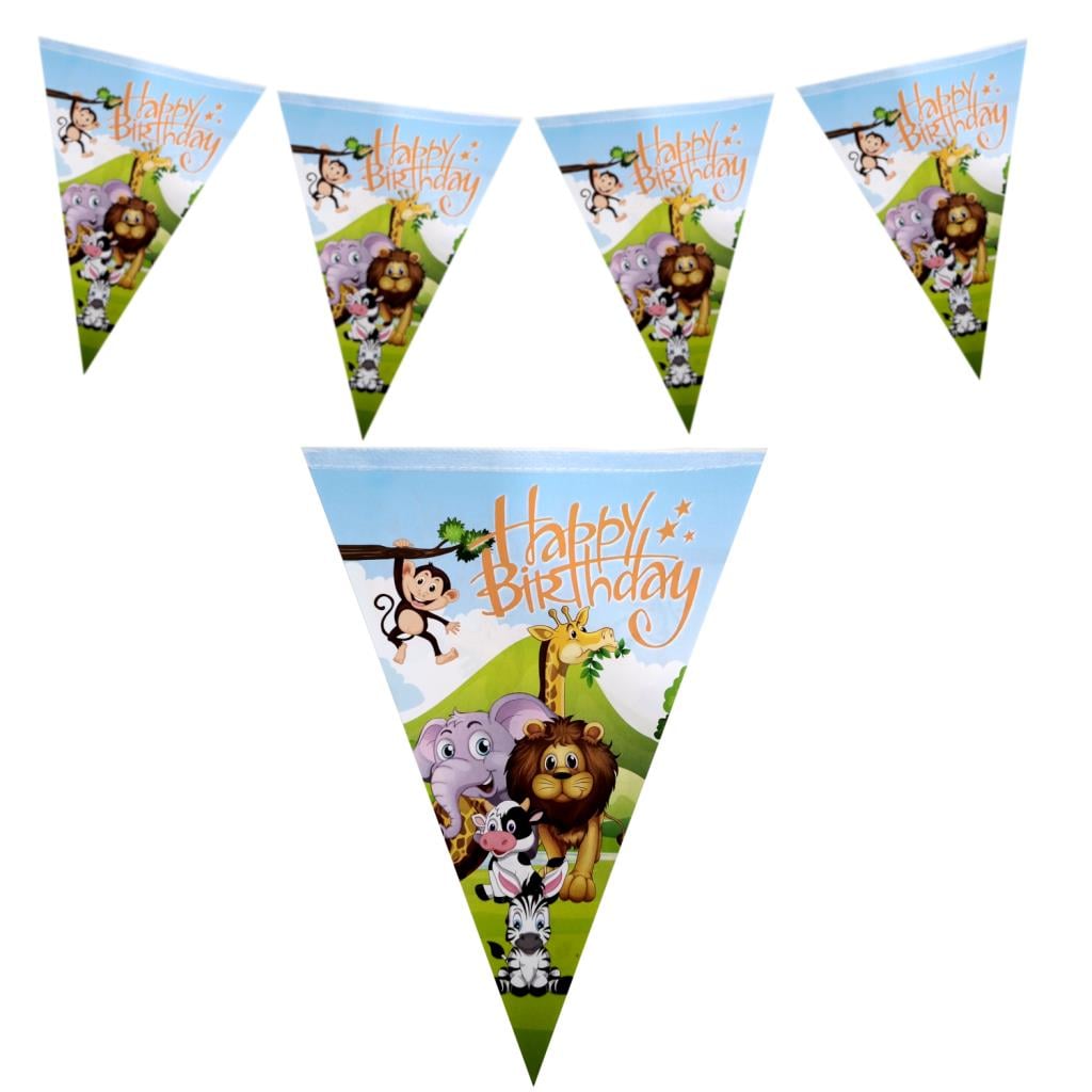 SAFARİ HAPPY BİRTHDAY ÜÇGEN FLAMA