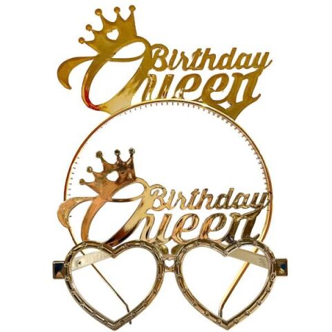MİKA TAÇ GÖZLÜK BİRTHDAY QUEEN GOLD