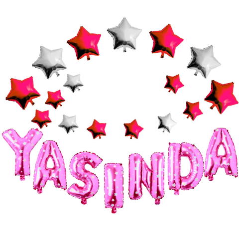 YILDIZLI YAŞINDA PEMBE SET BALON