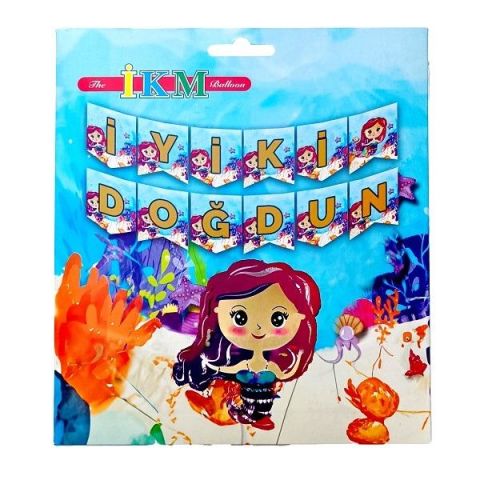 BÜYÜK BANNER DENİZ KIZI İYİKİ DOĞDUN UZAR YAZI