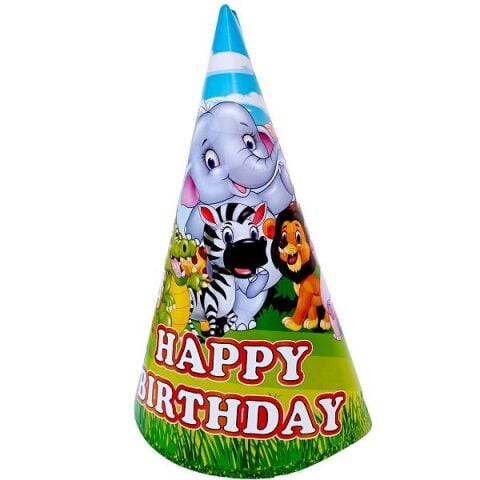 8 Lİ SAFARİ HAPPY BİRTHDAY ŞAPKA