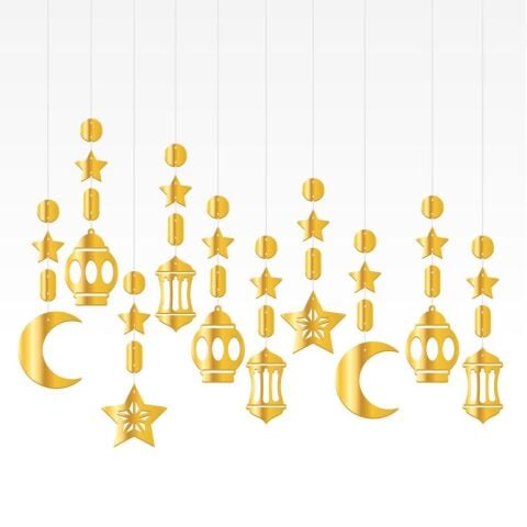 10 LU METALİZE RAMAZAN TAVAN SÜSÜ