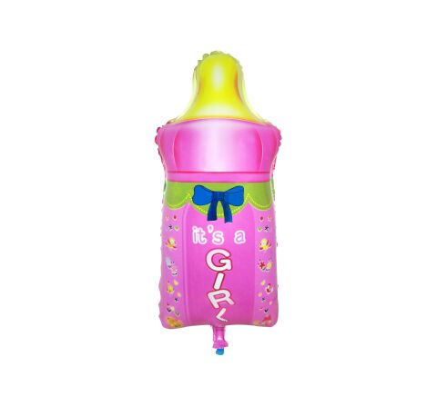 BİBERON PEMBE RENK FOLYO BALON 37*72