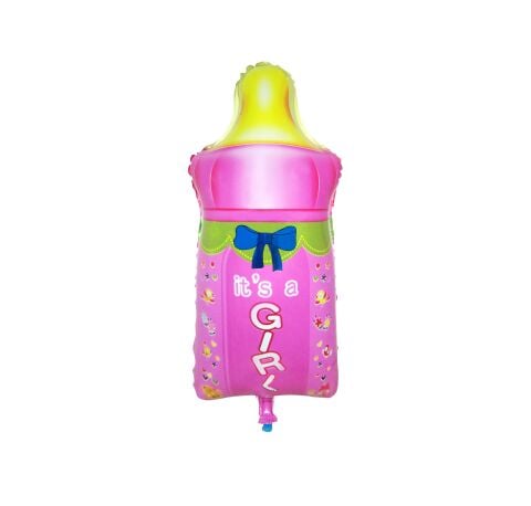 BİBERON PEMBE RENK FOLYO BALON 37*72