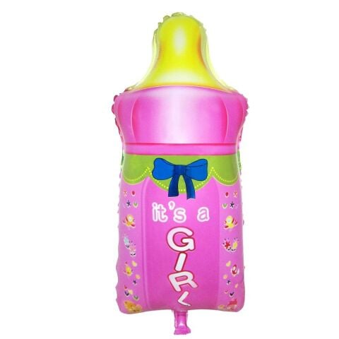 BİBERON PEMBE RENK FOLYO BALON 37*72