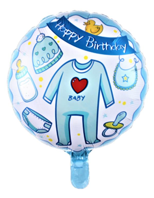 18 İNC YUVARLAK BABY MAVİ RENK FOLYO BALON  43*43