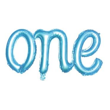 ONE MAVİ FOLYO BALON  50*107